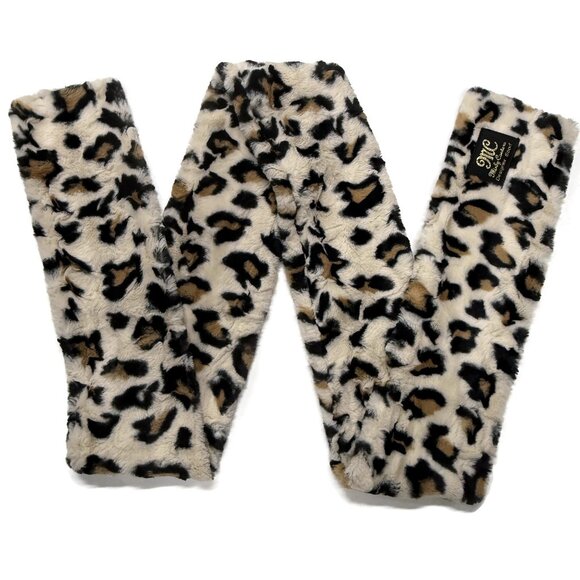 MC Minky Couture Designer Scarf Soft Cozy Leopard Spots 5 x 70 - Picture 1 of 3